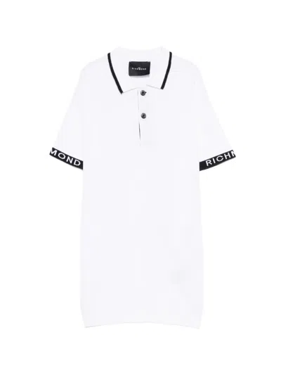 John Richmond Junior Kids' Logo-print Polo Shirt In White
