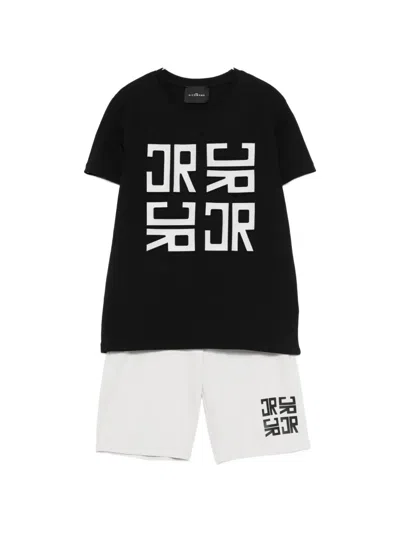 John Richmond Junior Kids' Logo-print Shorts Set In Multi
