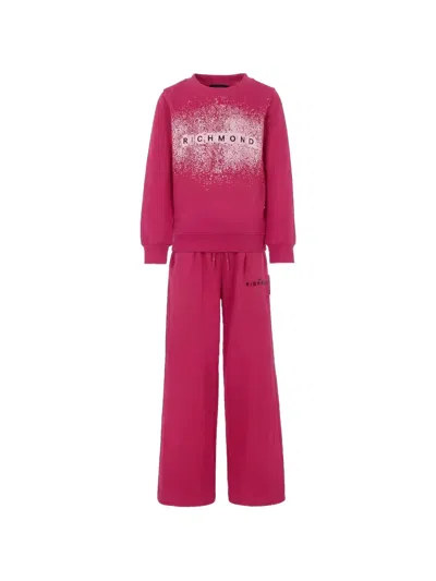John Richmond Junior Kids' Logo-print Tracksuit In Pink