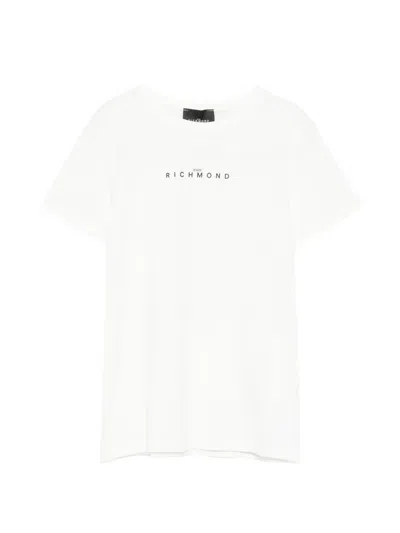 John Richmond Junior Kids' Logo-print T-shirt In White
