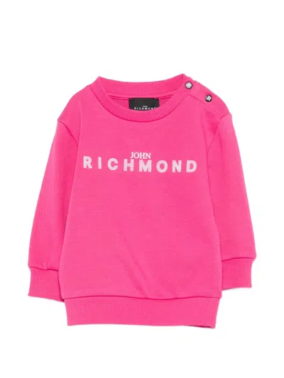 John Richmond Junior Babies' Long-sleeve Print Sweater In Pink