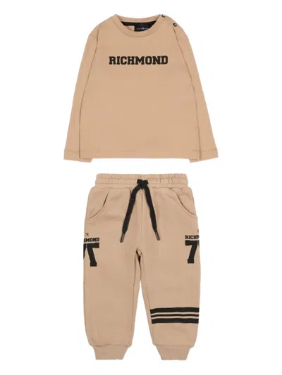 John Richmond Junior Babies' Long Sleeved Tracksuits In Brown