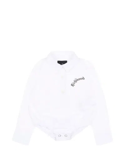 John Richmond Junior Babies' Long-sleeved Bodysuit In White