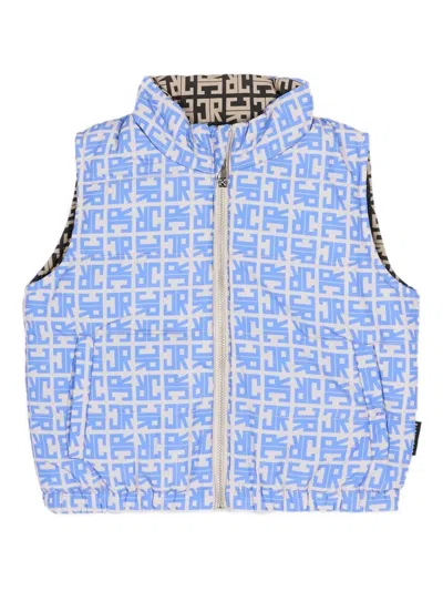 John Richmond Junior Babies' Monogram Gilet In Blue