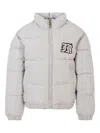 John Richmond Junior Padde Logo-patch Jacket In Gray