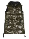 John Richmond Junior Padded Hooded Gillet In Green