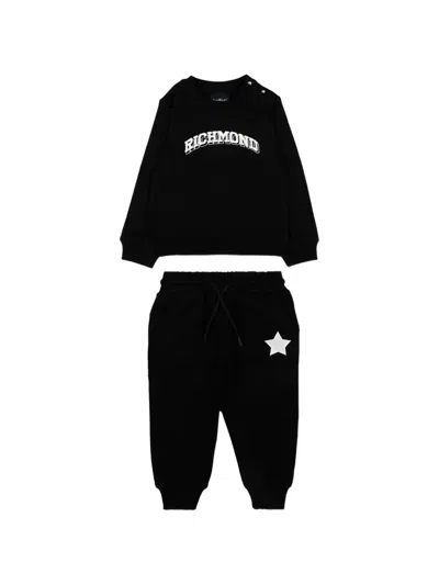 John Richmond Junior Babies' Printed Tracksuit In Black