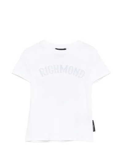 John Richmond Junior Kids' Raised-logo T-shirt In White