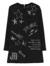 John Richmond Junior Rhinestone-embellished Dress In Black