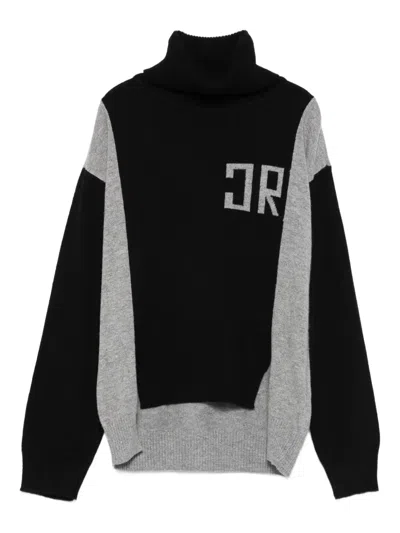 John Richmond Junior Kids' Roll-neck Sweater In Black