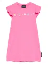 John Richmond Junior Rubberised-logo Dress In Pink
