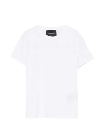 John Richmond Junior Rubberized-logo T-shirt In White