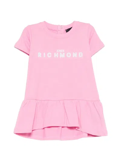 John Richmond Junior Babies' Ruffled-hem Dress In Pink