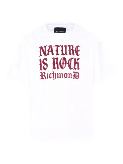 John Richmond Junior Kids' Short-sleeve T-shirt In White