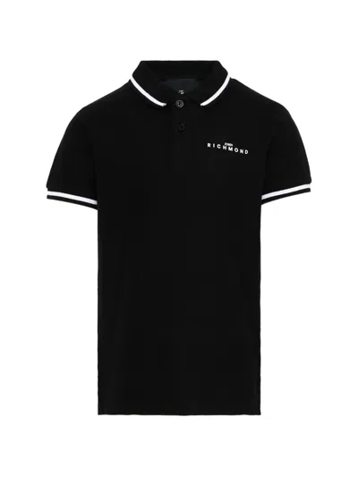 John Richmond Junior Kids' Short-sleeve Polo Shirt In Black