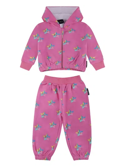 John Richmond Junior Babies' Star-print Tracksuit Set In Pink