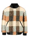 John Richmond Junior Teddy Check Bomber Jacket In Brown