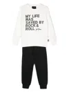 John Richmond Junior Text-print Tracksuit In White