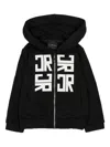 John Richmond Junior Zip Hooded Top In Black