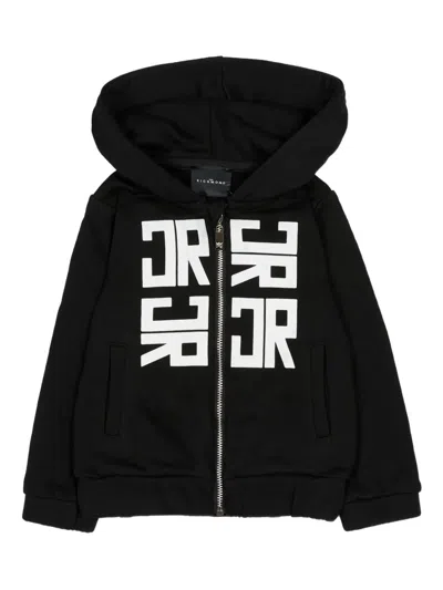 John Richmond Junior Babies' Zip Hooded Top In Black