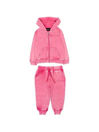 John Richmond Junior Babies' Zip Hooded Tracksuit In Pink