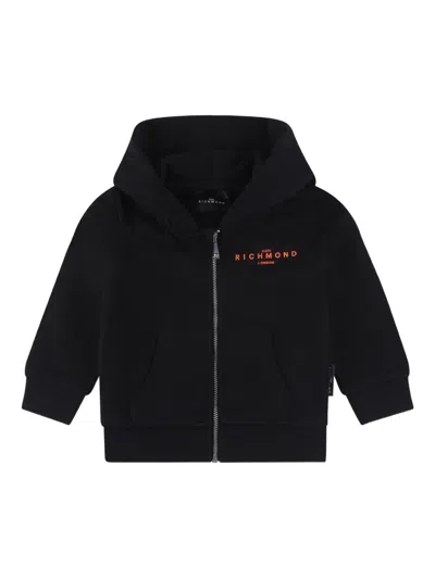John Richmond Junior Babies' Zip-up Hoodie In Black