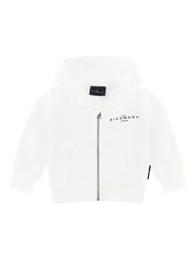 John Richmond Junior Babies' Zip-up Hoodie In White