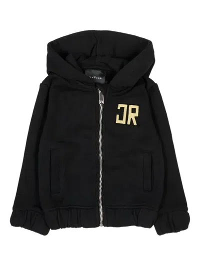 John Richmond Junior Babies' Zipped Hoodie In Black