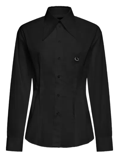 John Richmond Large-collar Shirt In Black