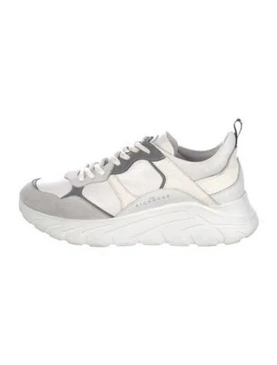 Pre-owned John Richmond Leather Athletic Sneakers In White