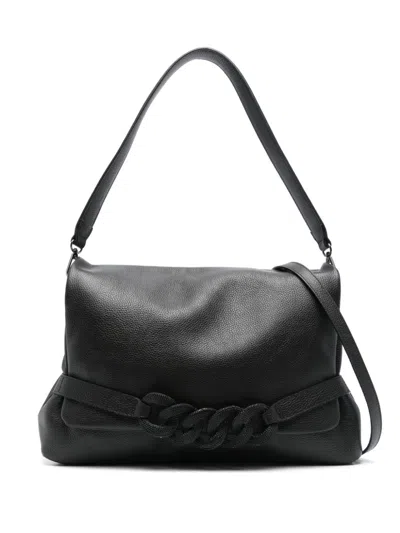 John Richmond Leather Shoulder Bag In Black