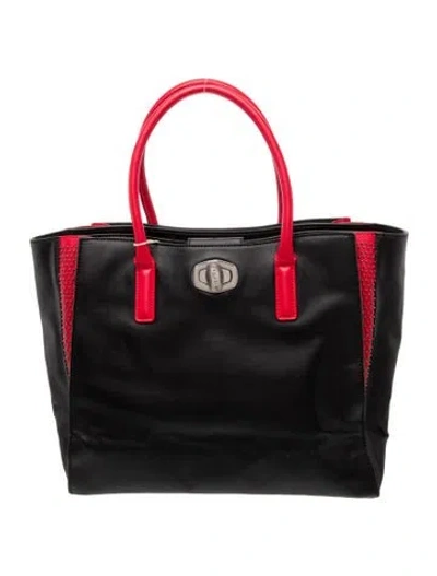 Pre-owned John Richmond Leather Top Handle Bag W/ Tags In Black