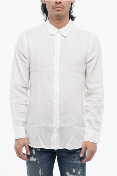 John Richmond Linen Radinio Shirt In White