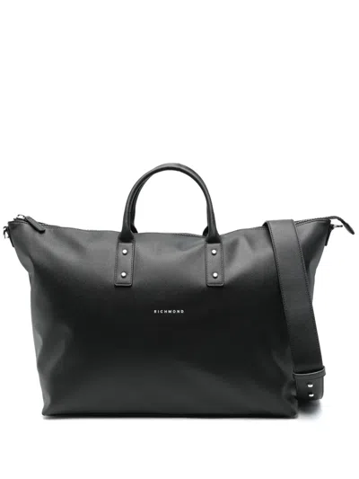 John Richmond Logo-debossed Holdall In Schwarz