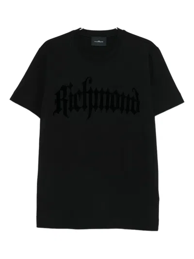 John Richmond Logo-detail Cotton T-shirt In Black
