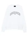John Richmond Crewneck Sweatshirt With Arched Text Detail In White
