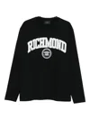 John Richmond Long-sleeved T-shirt With Logo In Black
