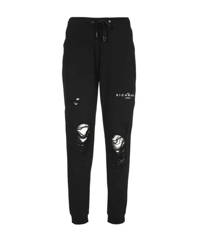 John Richmond Logo Drawstring Sweatpants In Black