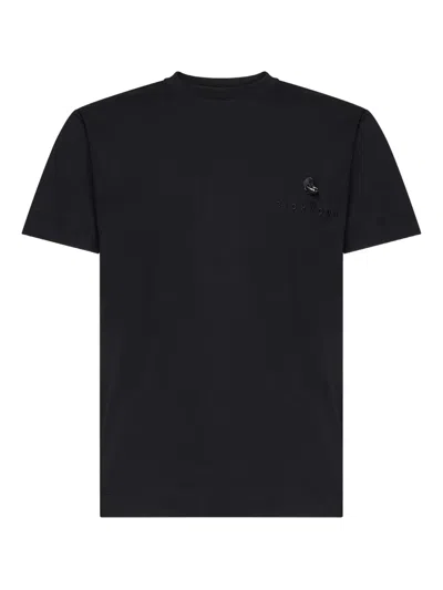 John Richmond Logo-embroidered Short-sleeved T-shirt In Black