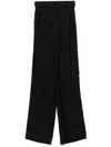 John Richmond Logo-jacquard Wide-leg Trousers In Black