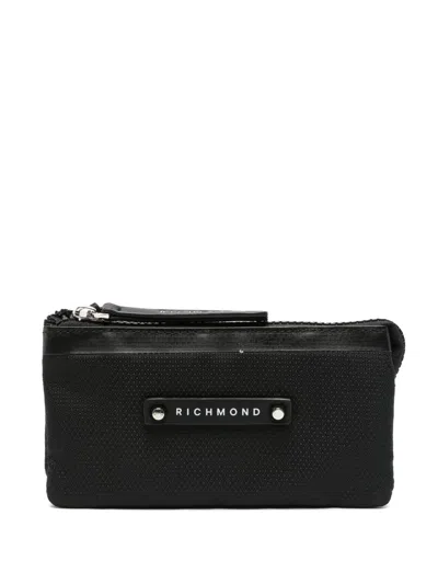 John Richmond Portemonnaie Mit Logo-patch In Schwarz