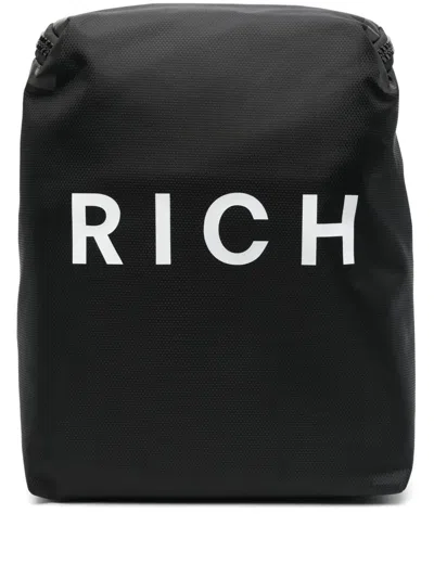 John Richmond Logo-print Backpack In Black