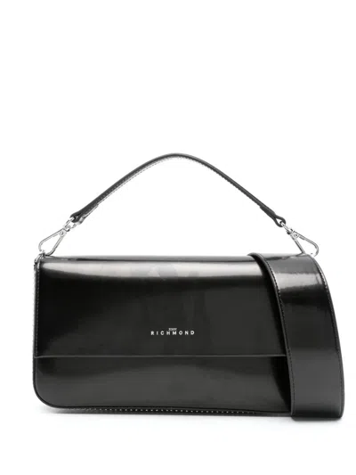 John Richmond Logo-print Cross Body Bag In Black