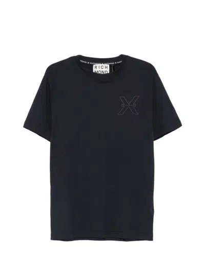 John Richmond Logo-detail T-shirt In Blue