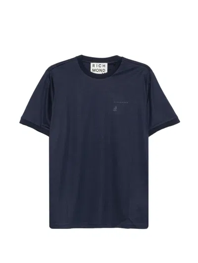 John Richmond Logo-detail T-shirt In Blue