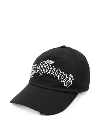 John Richmond Logo-embroidered Baseball Cap In Black