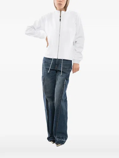 John Richmond Logo-embroidered Drawstring Sweatshirt In White