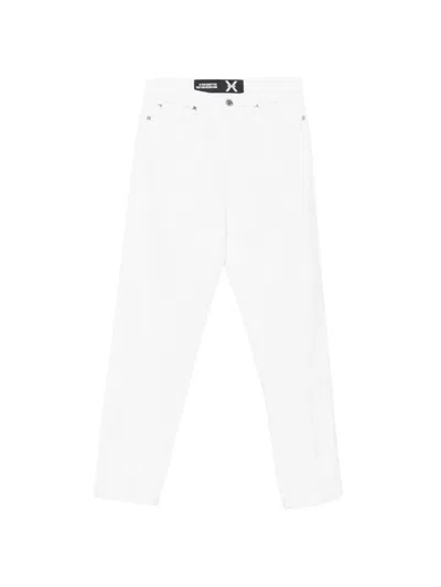 John Richmond Logo-embroidered Jeans In White
