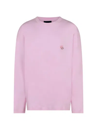 John Richmond Logo-patch Long-sleeve T-shirt In Pink