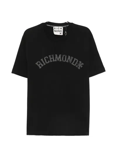 John Richmond Logo-patch T-shirt In Black